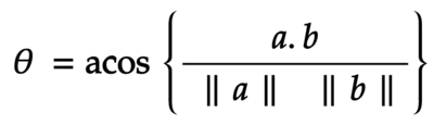 dot product geometrical equation